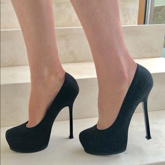YSL Tribtoo Pumps in Nero/Argento - Picture 1 of 15